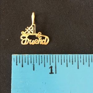 14K #1 Friend necklace charm